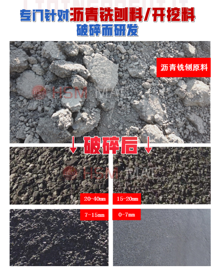 廢(fei)舊瀝(li)青再(zai)生(sheng)料(liao)破(po)碎(sui)機(ji) 銑鑤(bao)料破碎機(ji) 瀝(li)青雙齒輥(gun)破(po)碎機(ji)